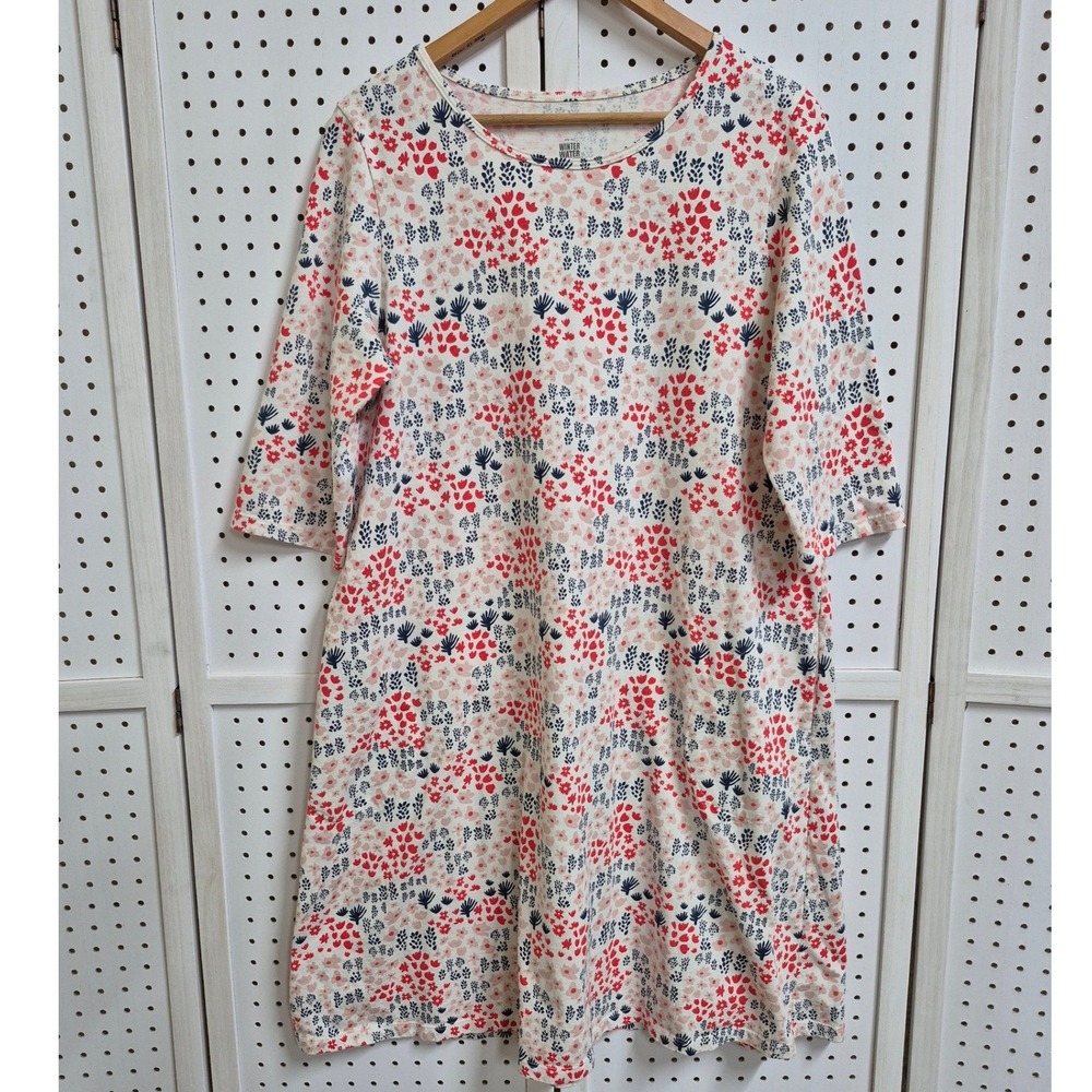 Winter Water Factory Helsinki Dress French Bouquet Print Organic Cotton Large